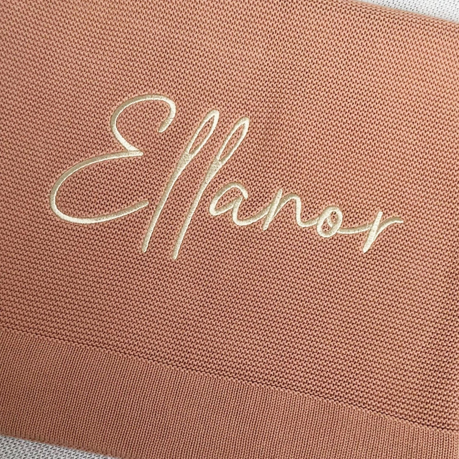 Handmade embroidered baby blankets crafted in the UK – Little Polly Bear studio.